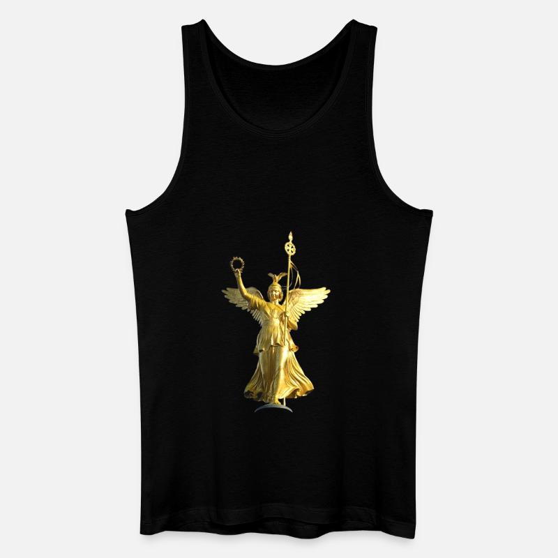 Siegessäule Berlin - Männer Bio Tank Top - Schwarz