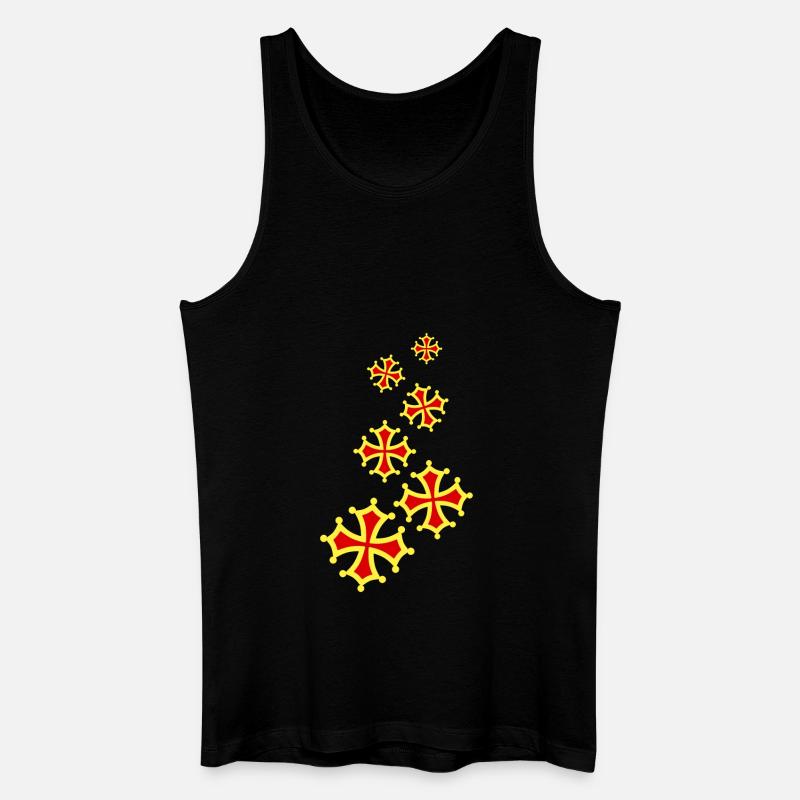 occitania Quer 6 - Männer Bio Tank Top - Schwarz