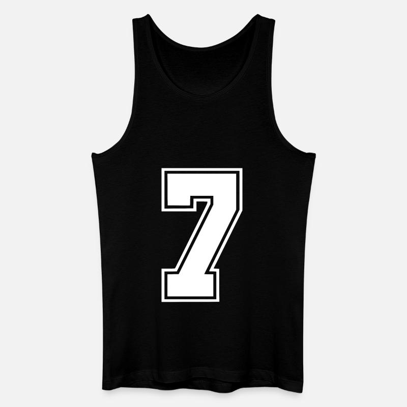 7 - Männer Bio Tank Top - Schwarz