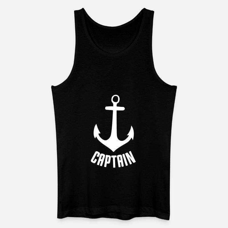 Captain - Männer Bio Tank Top - Schwarz