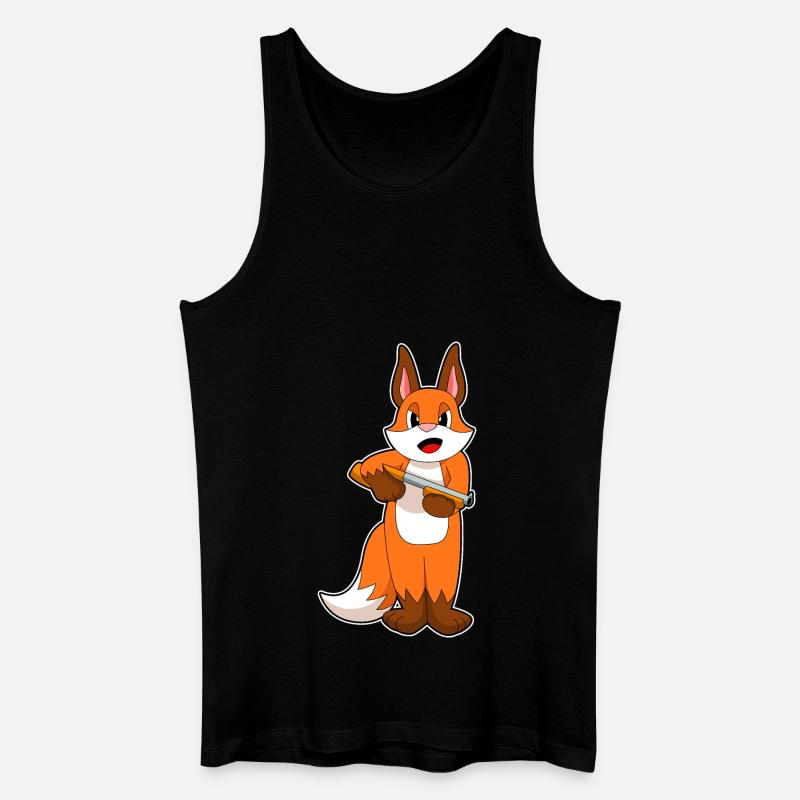 Fuchs Schrotflinte - Männer Bio Tank Top - Schwarz