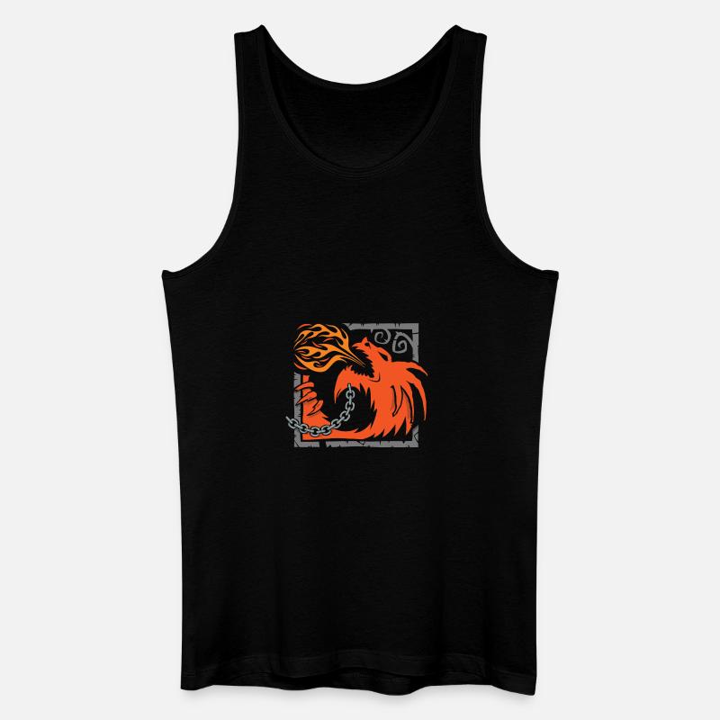 Drachenfeuer - Männer Bio Tank Top - Schwarz