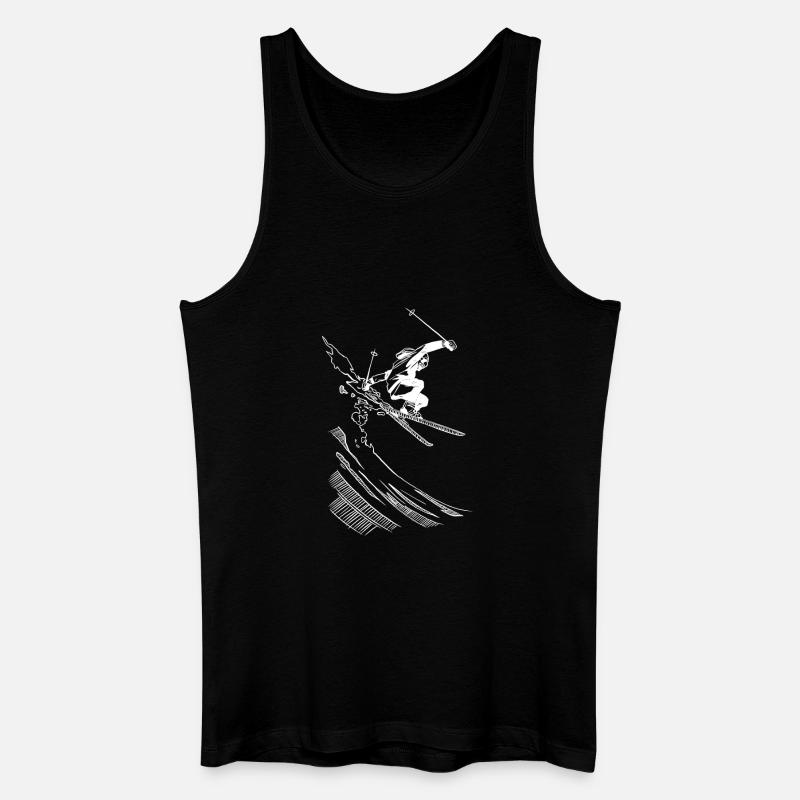 Ski - Männer Bio Tank Top - Schwarz