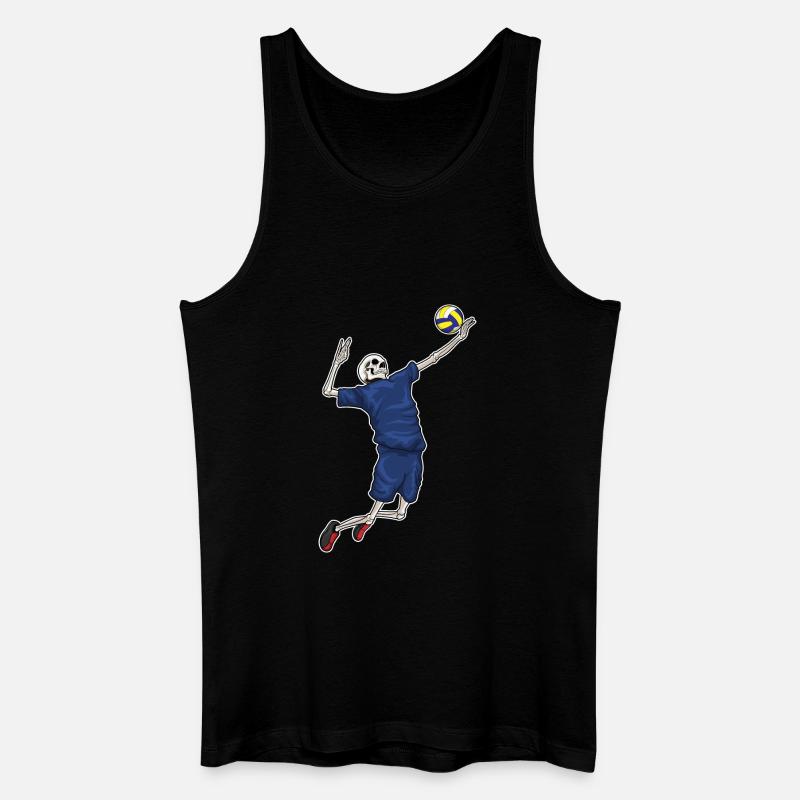 Skeleton Volleyball - Débardeur bio Homme - noir