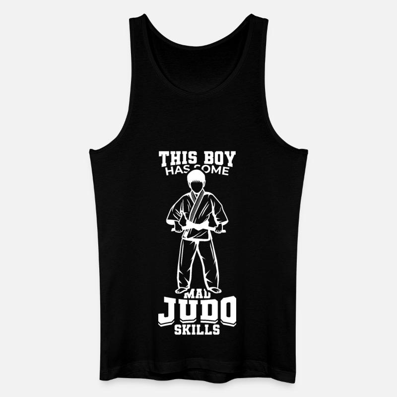 Kleiner Judoka - Männer Bio Tank Top - Schwarz