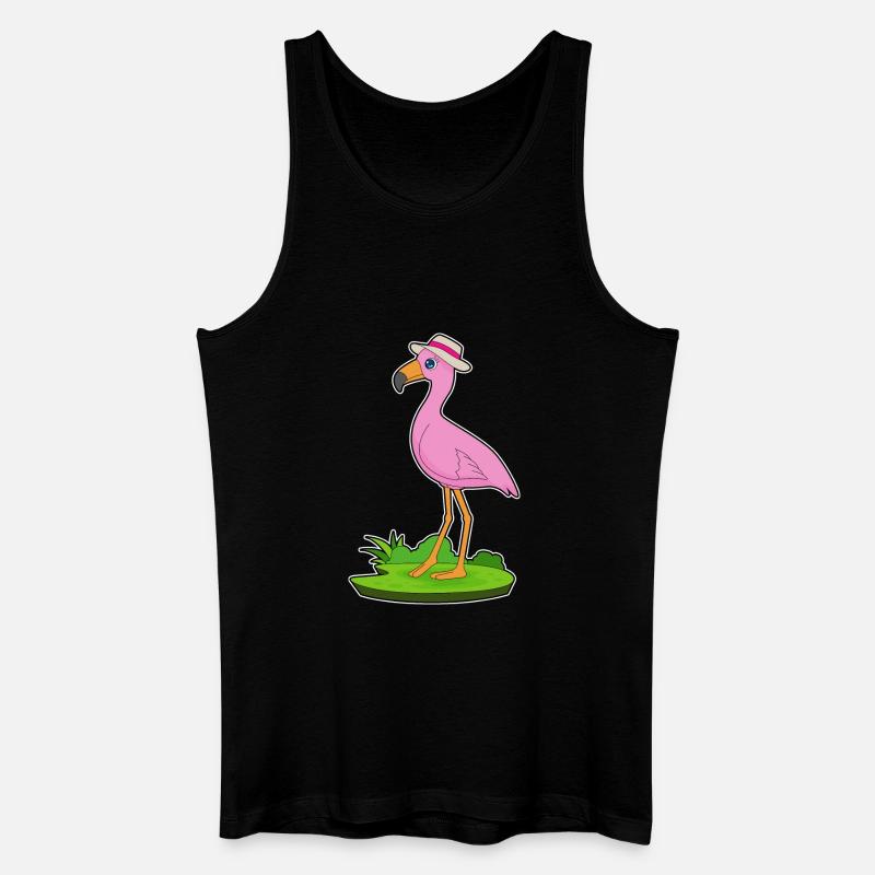 Flamingo Hut - Männer Bio Tank Top - Schwarz