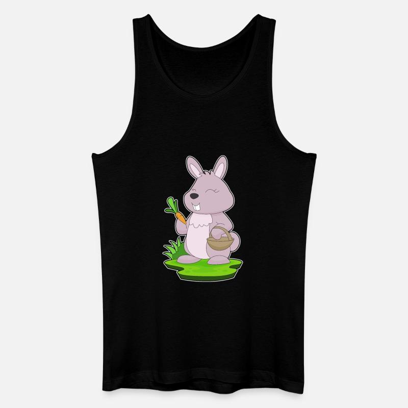 Hase Karotte Korb - Männer Bio Tank Top - Schwarz