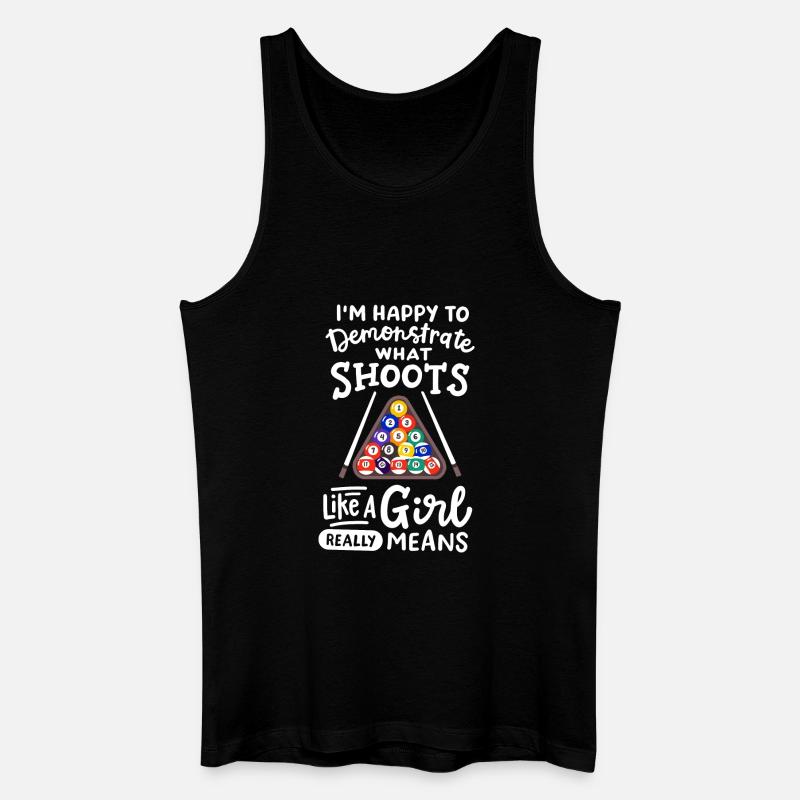 Poolspieler Billard für Mädchen - Männer Bio Tank Top - Schwarz