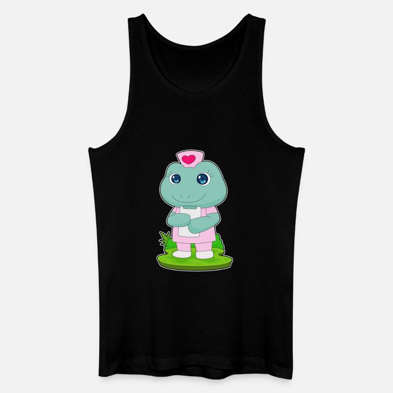 Frosch Krankenschwester Notiz - Männer Bio Tank Top - Schwarz