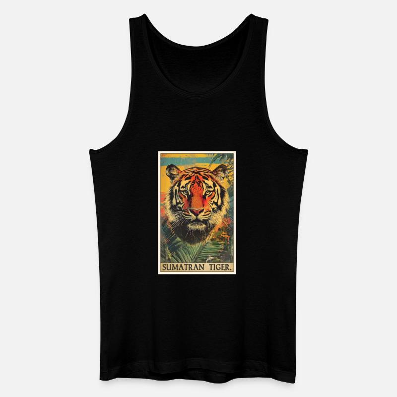Sumatra-Tiger - Männer Bio Tank Top - Schwarz
