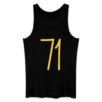 71 - Männer Bio Tank Top - Schwarz - Vorne
