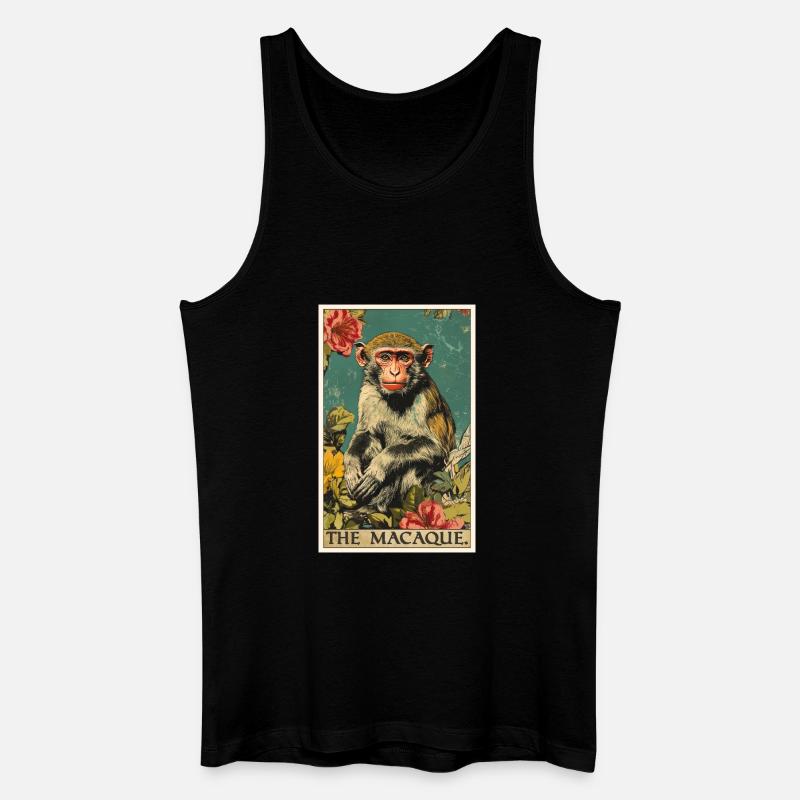 Makaken Makake - Männer Bio Tank Top - Schwarz