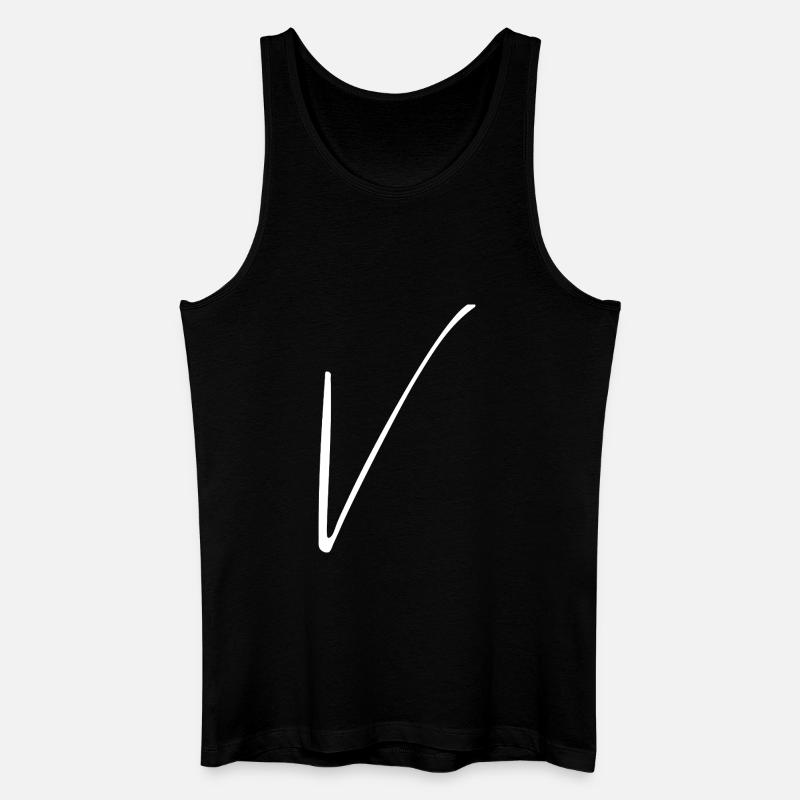 V - Männer Bio Tank Top - Schwarz