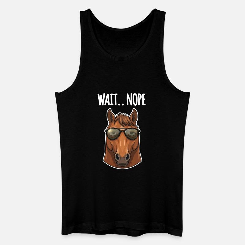 Lustiges Pferd Sonnenbrille - Männer Bio Tank Top - Schwarz