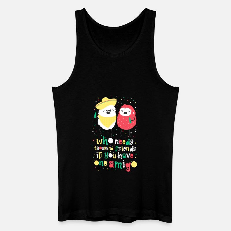 Amigos - beste Freunde - Männer Bio Tank Top - Schwarz