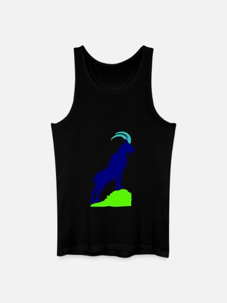 steinbock 02 - Männer Bio Tank Top - Schwarz