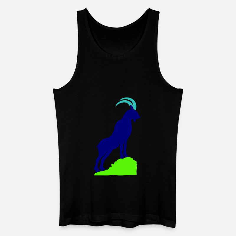 steinbock 02 - Männer Bio Tank Top - Schwarz