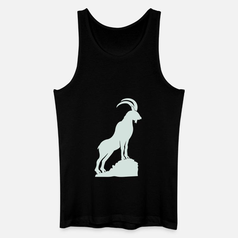 steinbock 01 - Männer Bio Tank Top - Schwarz