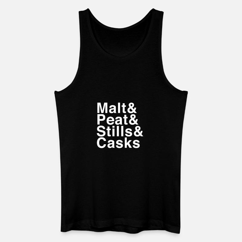 Malt & Peat & Stills & Casks - Men’s Organic Tank Top - black