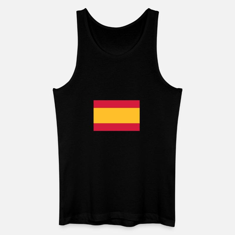 Nationalflagge von Spanien - Männer Bio Tank Top - Schwarz