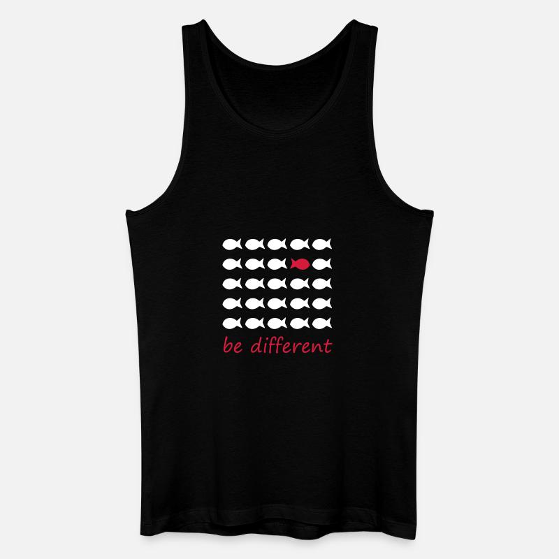 be different - Männer Bio Tank Top - Schwarz