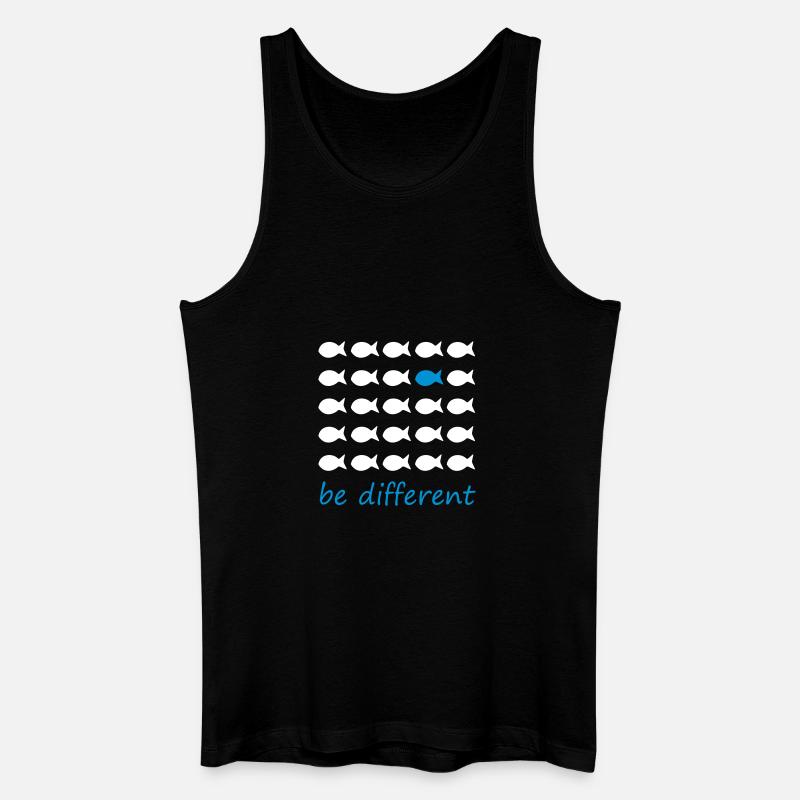be different - Männer Bio Tank Top - Schwarz