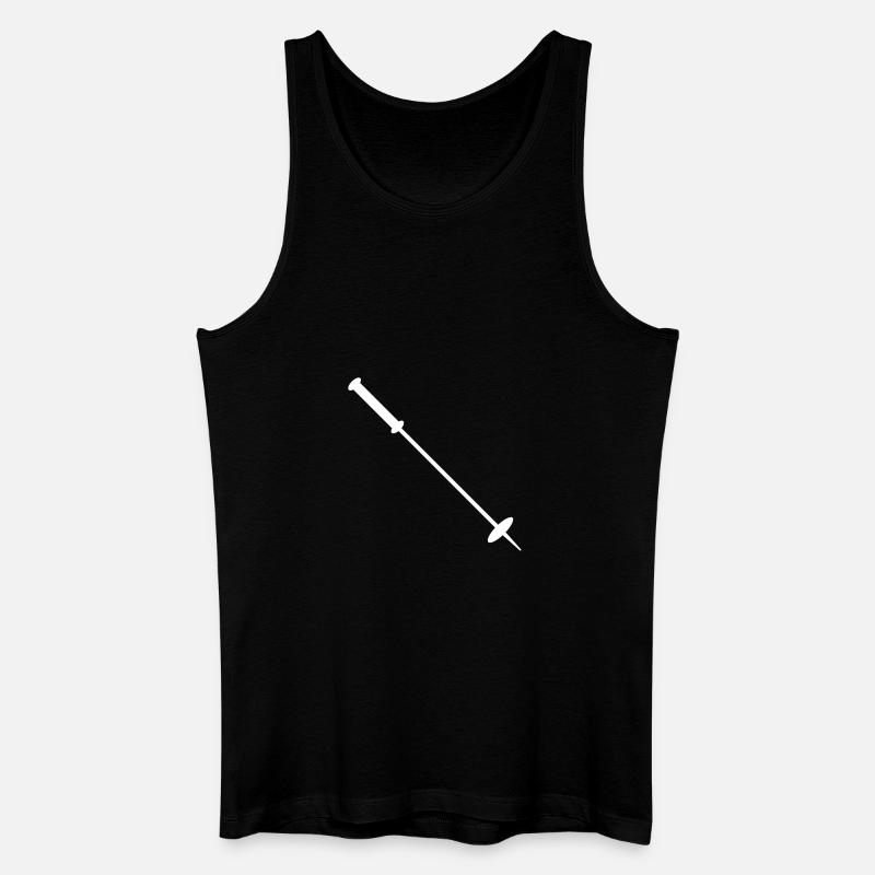 Skistock - Männer Bio Tank Top - Schwarz