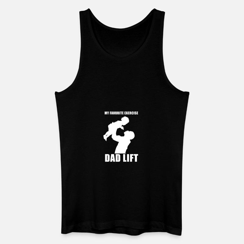 Dad Lift - Männer Bio Tank Top - Schwarz