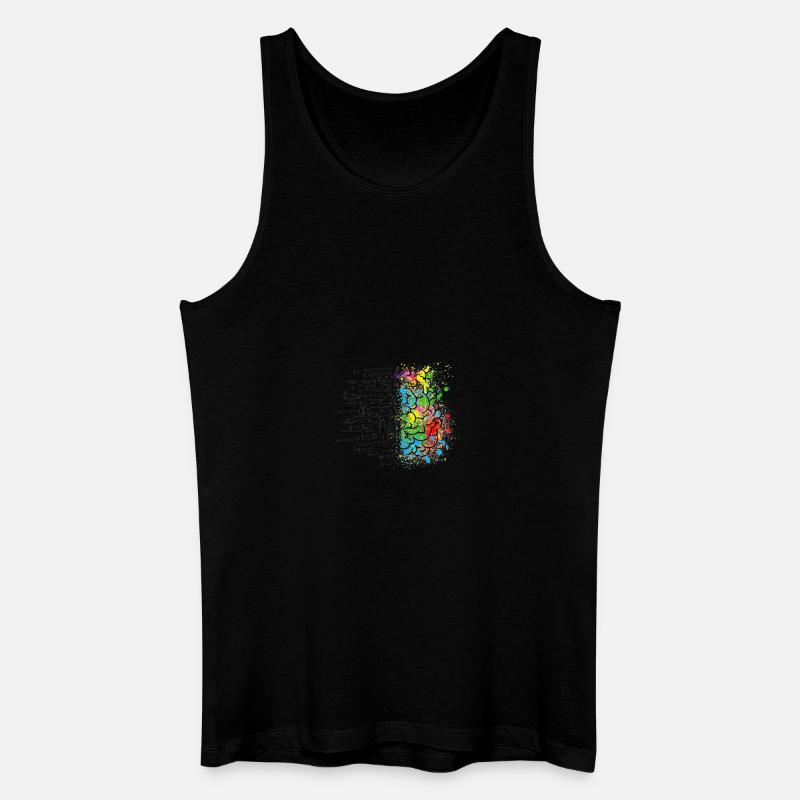 Kreative oder logich im Gehirn - Männer Bio Tank Top - Schwarz