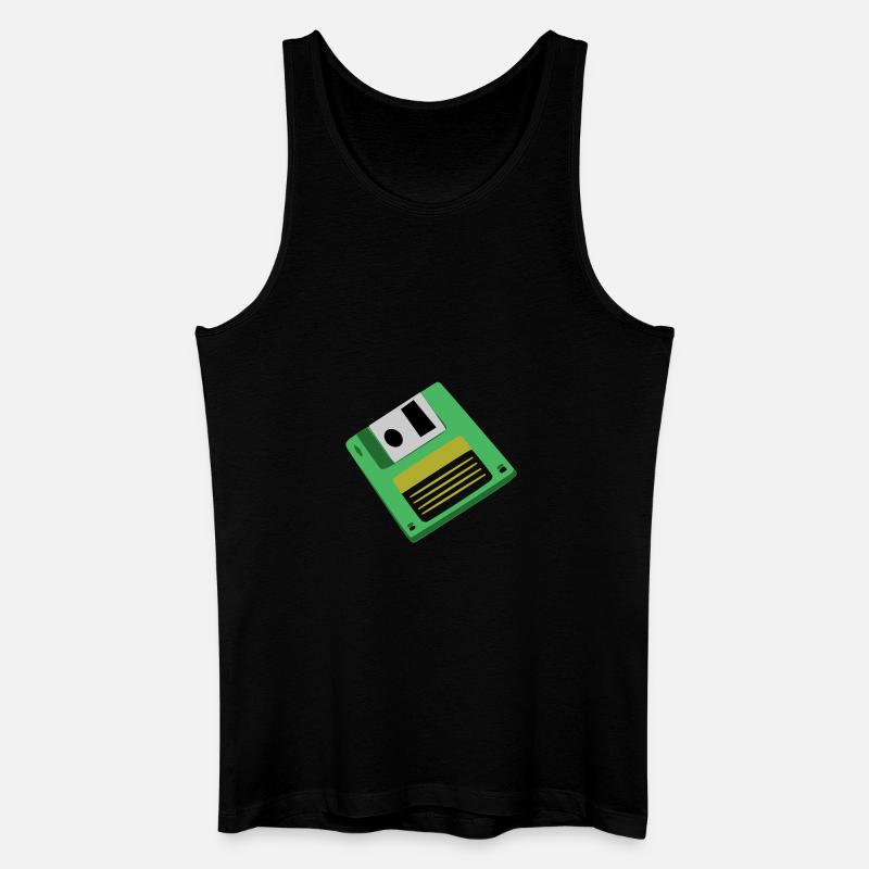 Diskette - Männer Bio Tank Top - Schwarz
