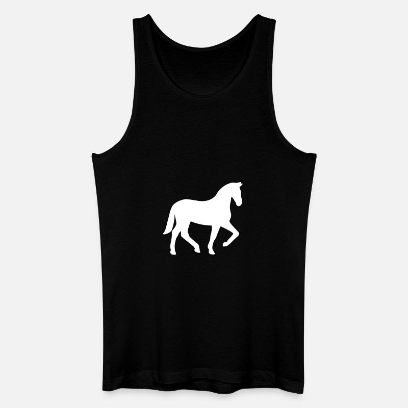 Schattenpferd - Männer Bio Tank Top - Schwarz