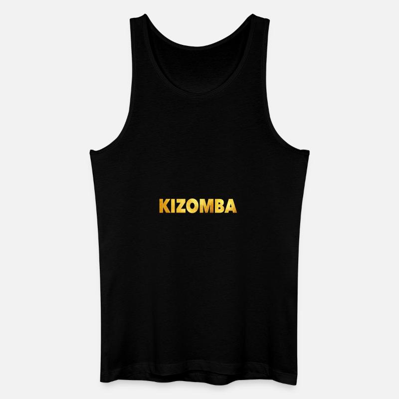 Kizomba GOLD - Kizomba Dance Shirt - Männer Bio Tank Top - Schwarz
