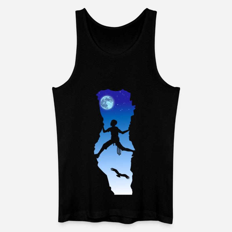 Nachtklettern - Männer Bio Tank Top - Schwarz