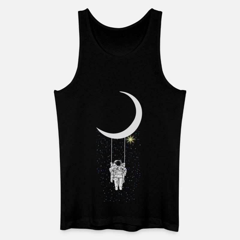 Astronaut - Männer Bio Tank Top - Schwarz
