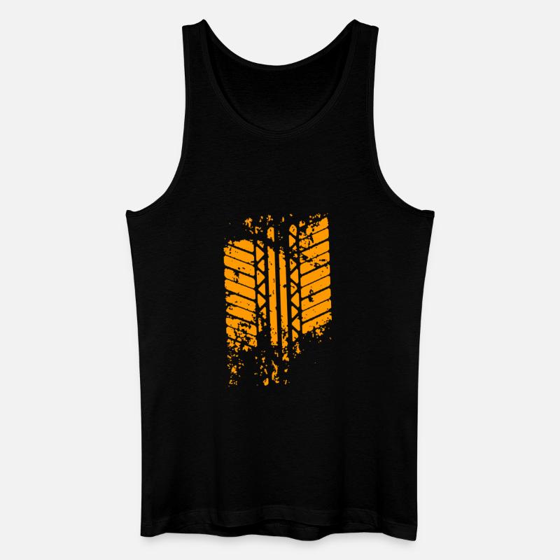 Spur des Reifens - Männer Bio Tank Top - Schwarz