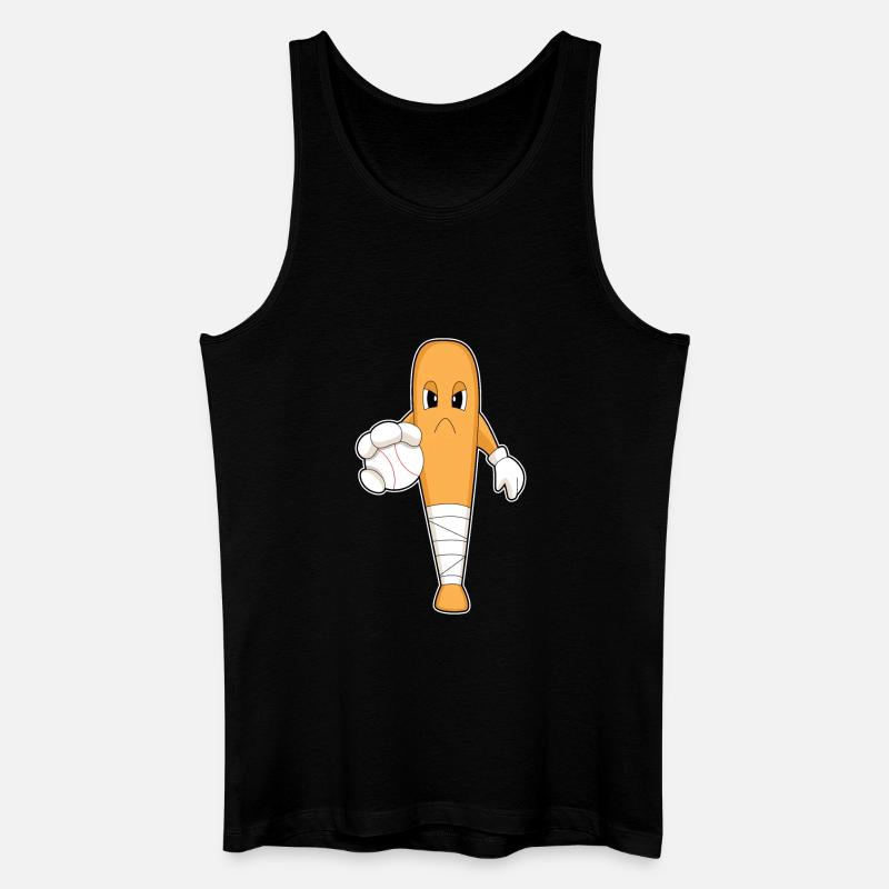 Baseball Baseballschläger - Männer Bio Tank Top - Schwarz