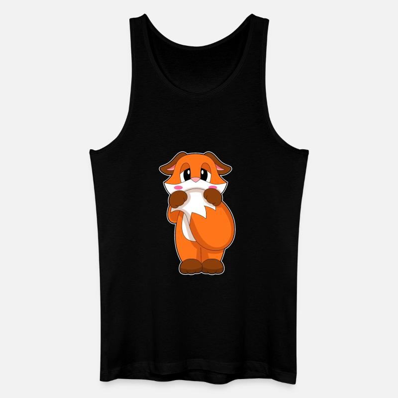 Fuchs Schüchtern - Männer Bio Tank Top - Schwarz