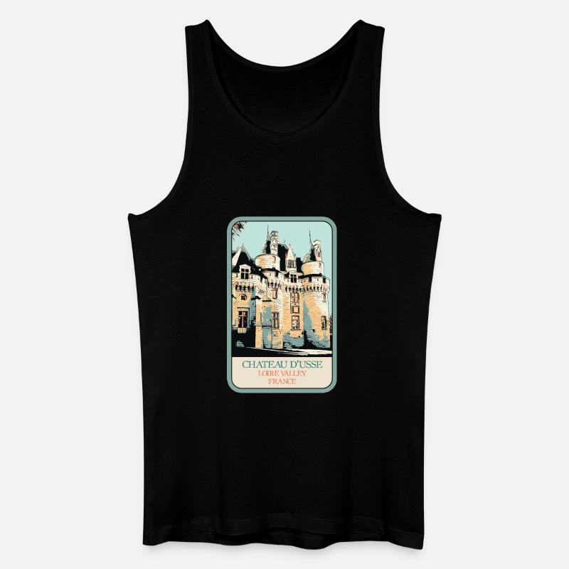 Château d'Ussé, Loire-Tal - Männer Bio Tank Top - Schwarz
