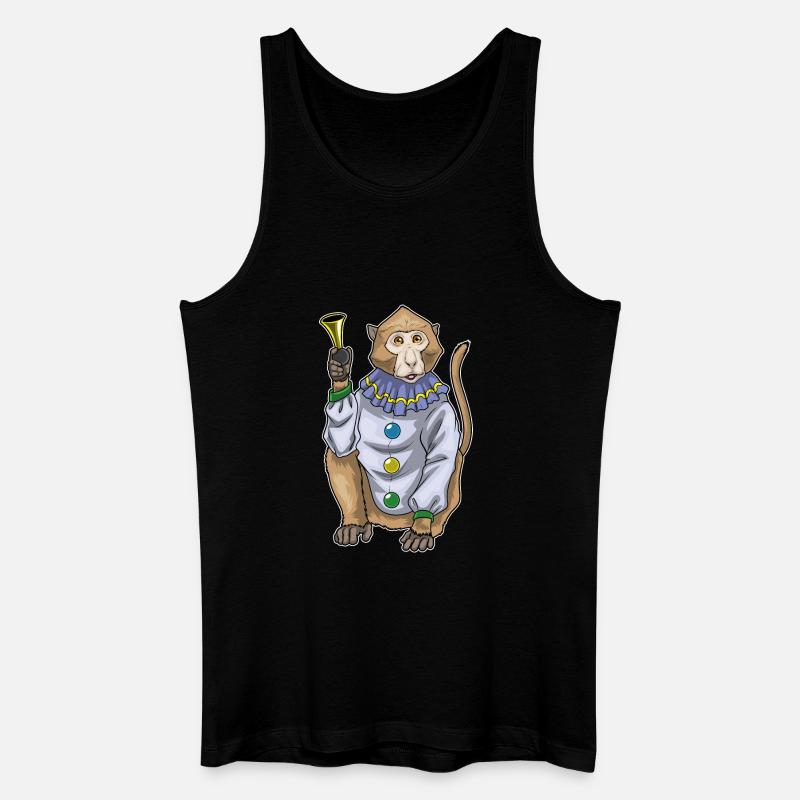 Affe Clown Hupe - Männer Bio Tank Top - Schwarz