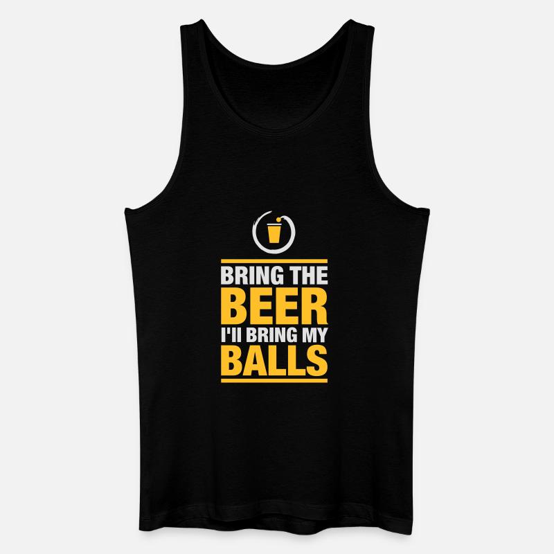 Bier Pong Bier bringen - Männer Bio Tank Top - Schwarz