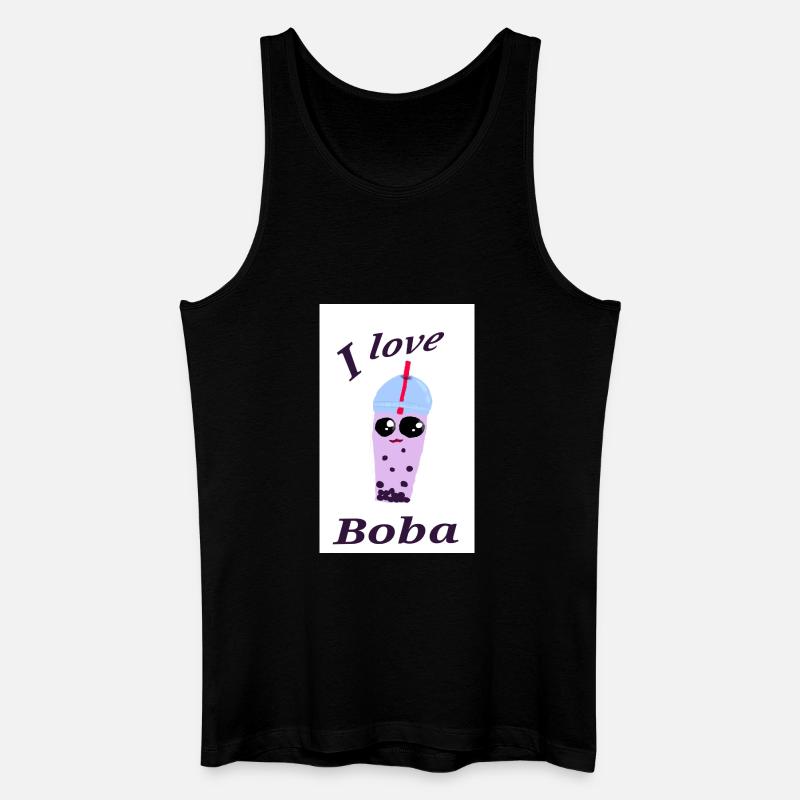 Lustige Bubble Tea Illustration - Männer Bio Tank Top - Schwarz