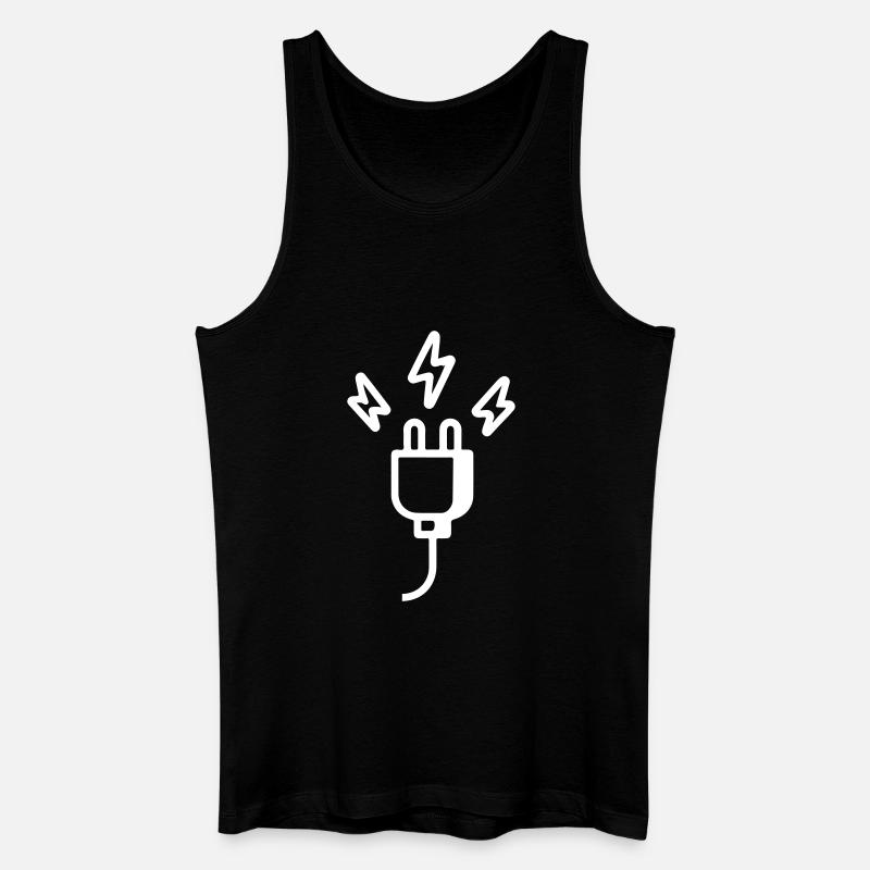 Strom Stecker Symbol - Männer Bio Tank Top - Schwarz