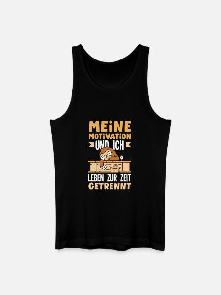 My Motivation and Me - Separated Sloth - Men’s Organic Tank Top - black