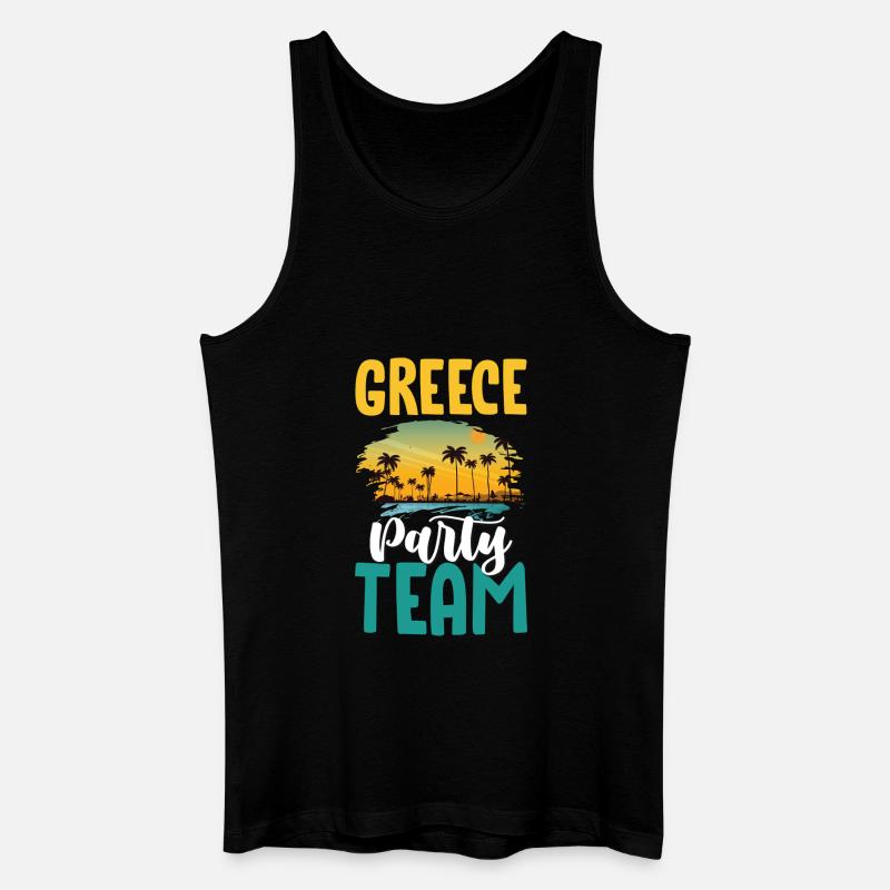 Greece Party Team - Männer Bio Tank Top - Schwarz