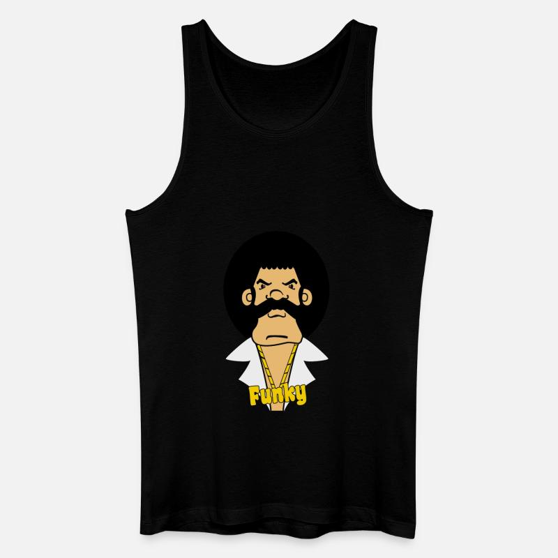 funky - Männer Bio Tank Top - Schwarz