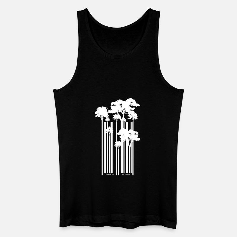 Barcode - Männer Bio Tank Top - Schwarz