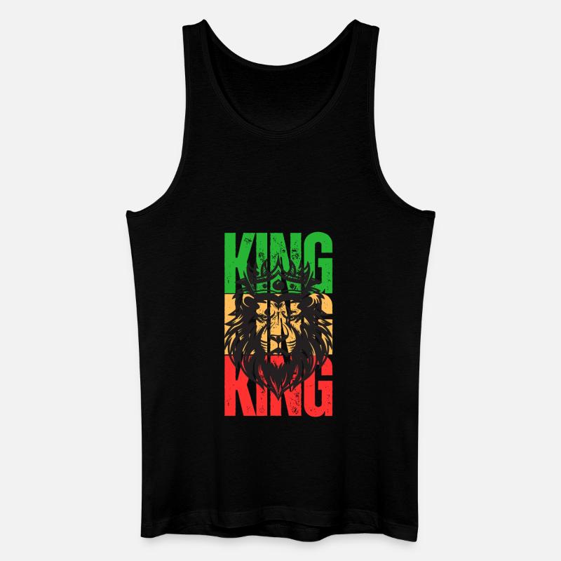 König Löwe - Männer Bio Tank Top - Schwarz