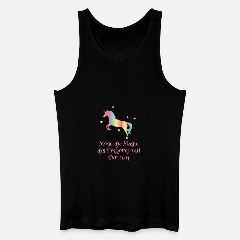 Einhorn - Männer Bio Tank Top - Schwarz