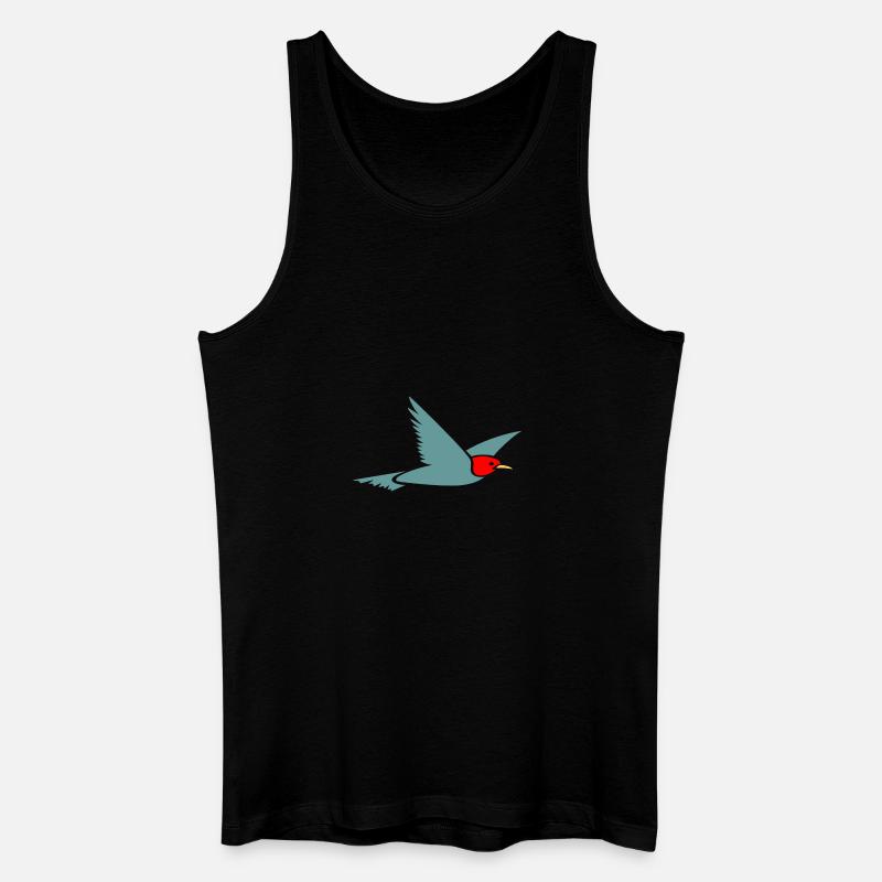 b i r d382 - Männer Bio Tank Top - Schwarz