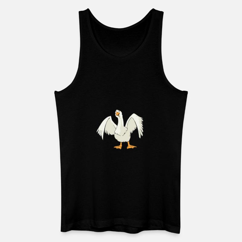 Gans Comic - Männer Bio Tank Top - Schwarz